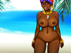 In this porn game you must undress, seduce and bang sexy chocolate chick who you meet at the Madagascar sun beach. You ned the talk first, them warm her up and penetrate! Lots of nasty ebony girls are waiting for hungry tourists!