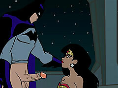 Horny little flash porn game starring batman and wonder woman. As you meet up with wonder woman in the space station she gets down to suck your big hard dick. Ram your dick hard in her mouth till you fill it with hot jizz and then bend her over to fuck her hard from behind.