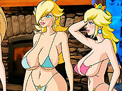 Meet four lascivious blonde pussies with huge tits who just want to have girl on girl fun. One time at Christmas bitches took sex fun too far and now you have to save babes in lascivious porn game Nintendo Christmas Sluts. While doing that, fuck all four blonde cunts in wet pussies.